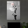 Wallity Cuadro Decorativo de Vidrio Templado Banksy 45 x 65 cm